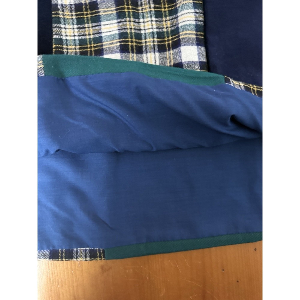 VTG Talbots Wool Plaid Patchwork Maxi Skirt Velvet 70s Style Boho Revival Sz S - Picture 5 of 16